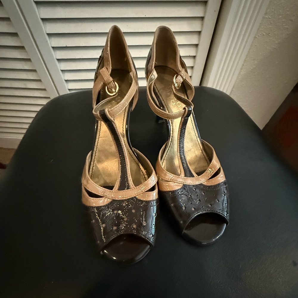 Elegant Tan and Brown Women's Heels